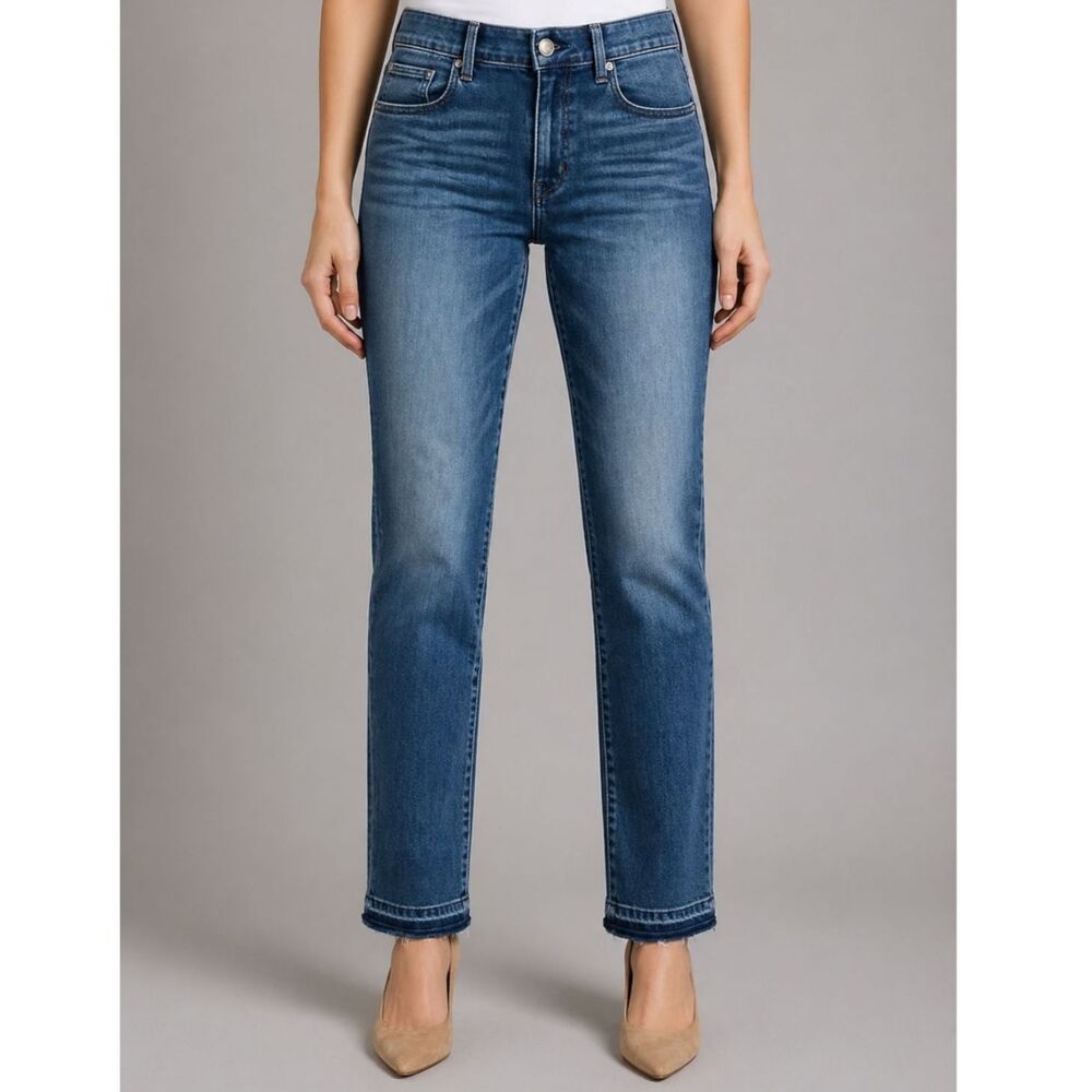 AYR Jeans The Riser Released Hem Jeans FLAWED Blue 30